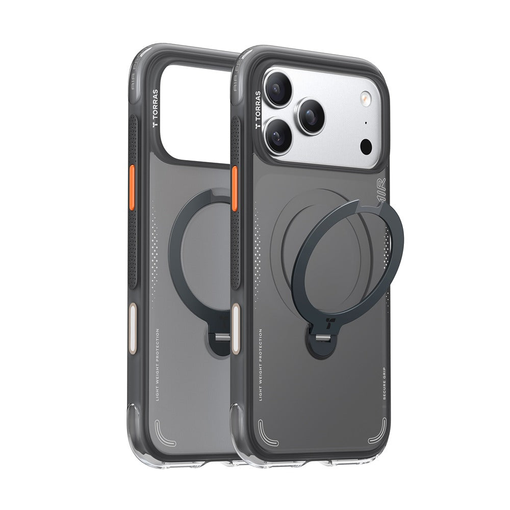 Torras iPhone 17 Pro Max Kuori Ostand Q3 Air Shadow Black