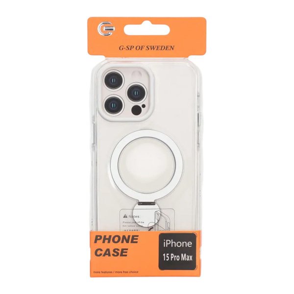 iPhone 15 Pro Max Kuori Sormusteline MagSafe Läpinäkyvä