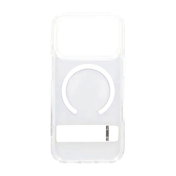 Rvelon iPhone 17 Pro -kuori jalustalla MagSafe Läpinäkyvä