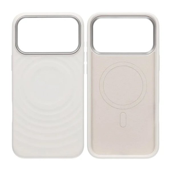 iPhone 17 Pro Max Kuori Silikoni MagSafe Valkoinen