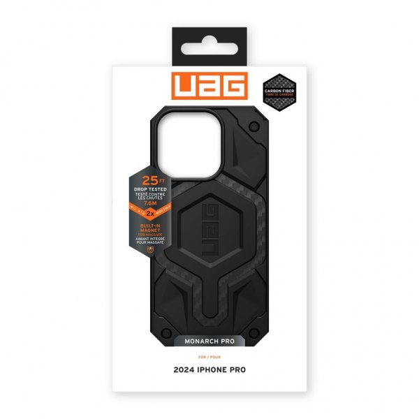 Urban Armor Gear (UAG) iPhone 16 Pro -suojakuori Monarch Pro MagSafe Carbon Fiber
