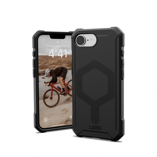 Urban Armor Gear (UAG) iPhone 16. tai 17. sukupolven suojakuori Essential Armor MagSafe Musta