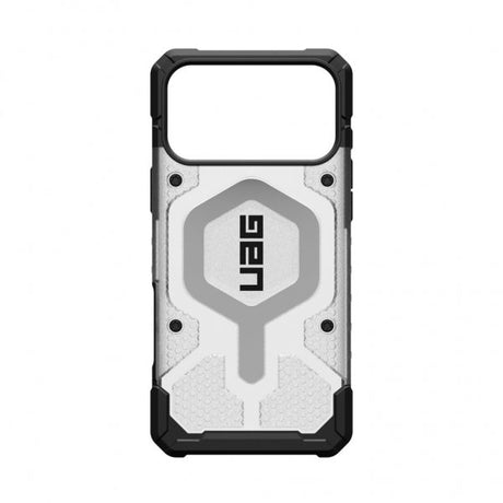 Urban Armor Gear (UAG) iPhone 17 Pro Max -kuori Pathfinder Clear MagSafe Ice Silver