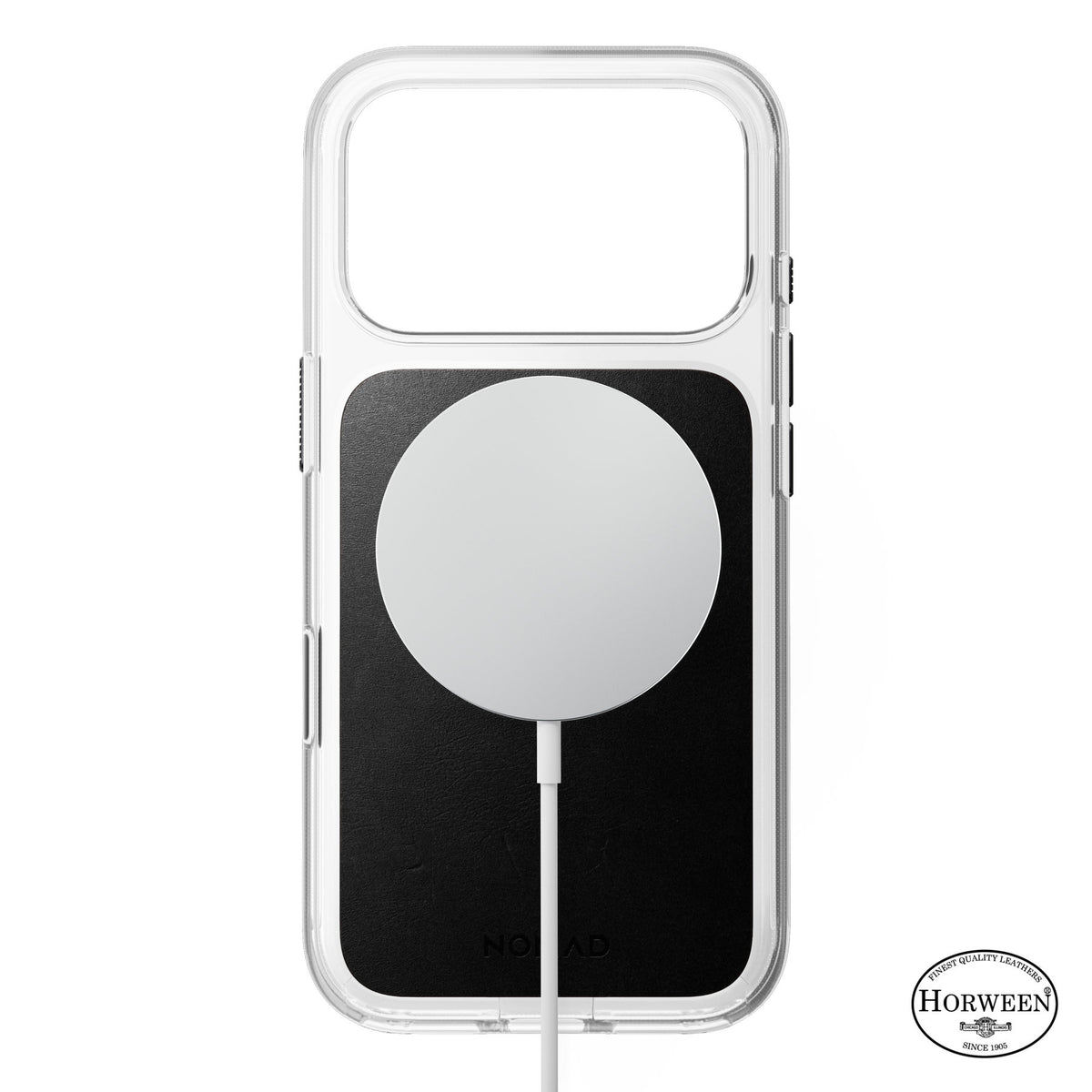 Nomad iPhone 17 Pro/iPhone 18 Pro Kuori kirkas nahkakuori Musta