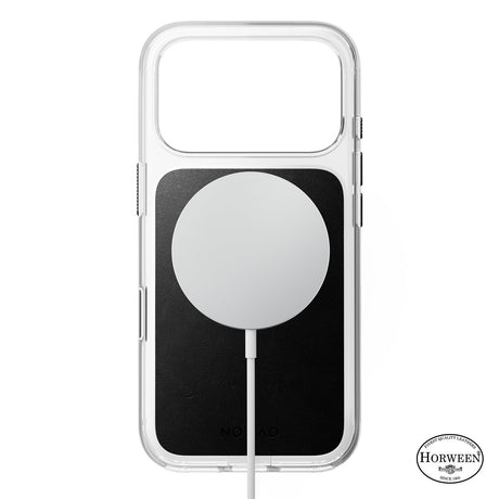 Nomad iPhone 17 Pro/iPhone 18 Pro Kuori kirkas nahkakuori Musta