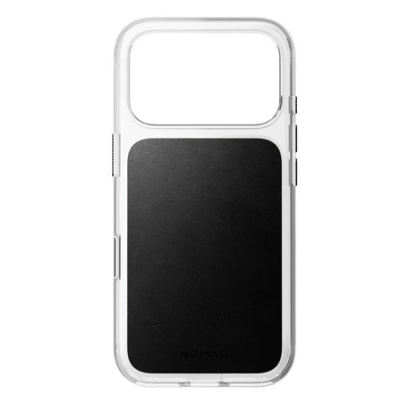 Nomad iPhone 17 Pro/iPhone 18 Pro Kuori kirkas nahkakuori Musta