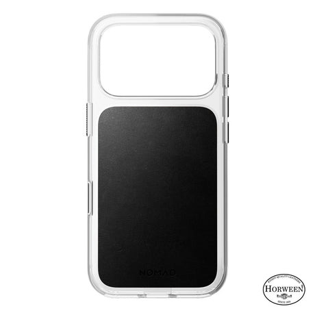 Nomad iPhone 17 Pro/iPhone 18 Pro Kuori kirkas nahkakuori Musta