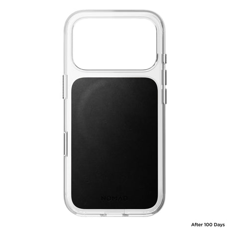 Nomad iPhone 17 Pro/iPhone 18 Pro Kuori kirkas nahkakuori Musta