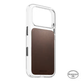 Nomad iPhone 17 Pro/iPhone 18 Pro Kuori kirkas nahkakuori Rustic Brown