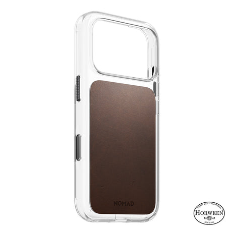 Nomad iPhone 17 Pro/iPhone 18 Pro Kuori kirkas nahkakuori Rustic Brown