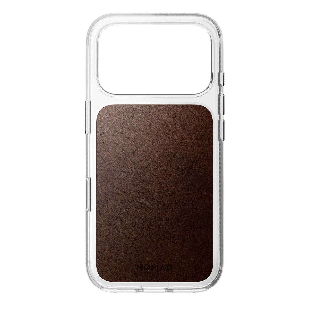 Nomad iPhone 17 Pro/iPhone 18 Pro Kuori kirkas nahkakuori Rustic Brown