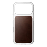 Nomad iPhone 17 Pro/iPhone 18 Pro Kuori kirkas nahkakuori Rustic Brown