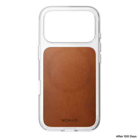 Nomad iPhone 17 Pro/iPhone 18 Pro Kuori kirkas nahkakotelo Saddle
