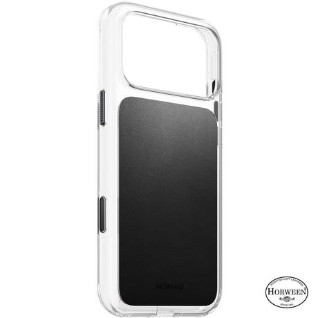 Nomad iPhone 17 Pro Max/iPhone 18 Pro Max Kuori kirkas nahkakuori Musta