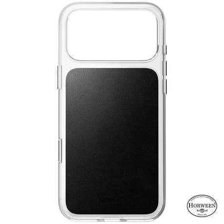 Nomad iPhone 17 Pro Max/iPhone 18 Pro Max Kuori kirkas nahkakuori Musta