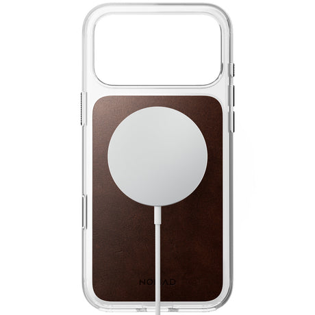 Nomad iPhone 17 Pro Max/iPhone 18 Pro Max Kuori kirkas nahkakuori Rustic Brown