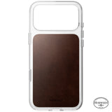 Nomad iPhone 17 Pro Max/iPhone 18 Pro Max Kuori kirkas nahkakuori Rustic Brown