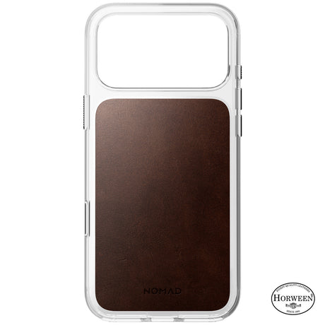 Nomad iPhone 17 Pro Max/iPhone 18 Pro Max Kuori kirkas nahkakuori Rustic Brown