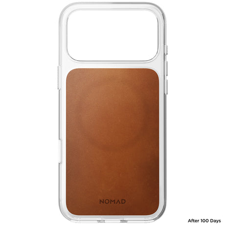 Nomad iPhone 17 Pro Max/iPhone 18 Pro Max Kuori kirkas nahkakotelo Saddle