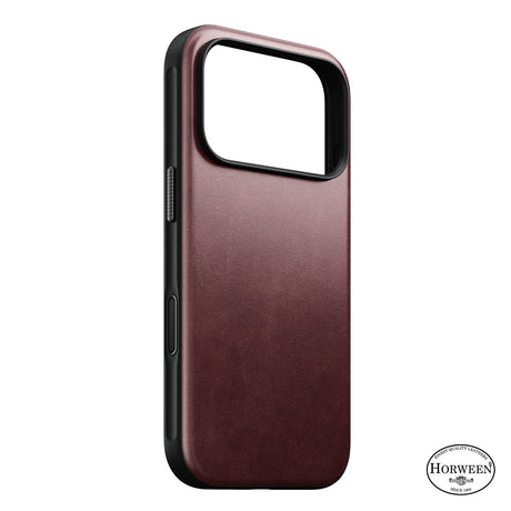 Nomad iPhone 17 Pro/iPhone 18 Pro Kuori Modern Leather Case Horween Burgundy