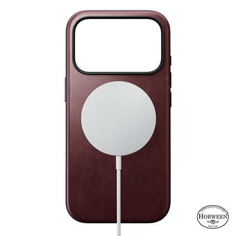 Nomad iPhone 17 Pro/iPhone 18 Pro Kuori Modern Leather Case Horween Burgundy