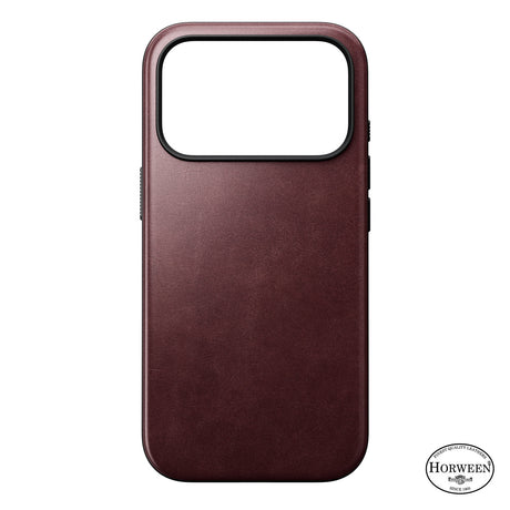 Nomad iPhone 17 Pro/iPhone 18 Pro Kuori Modern Leather Case Horween Burgundy