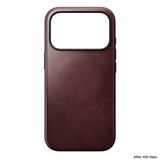 Nomad iPhone 17 Pro/iPhone 18 Pro Kuori Modern Leather Case Horween Burgundy