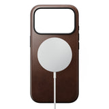 Nomad iPhone 17 Pro/iPhone 18 Pro Kuori Modern-nahkakotelo Horween Rustic Brown