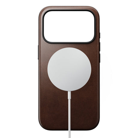 Nomad iPhone 17 Pro/iPhone 18 Pro Kuori Modern-nahkakotelo Horween Rustic Brown