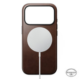 Nomad iPhone 17 Pro/iPhone 18 Pro Kuori Modern-nahkakotelo Horween Rustic Brown
