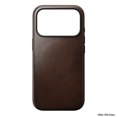 Nomad iPhone 17 Pro/iPhone 18 Pro Kuori Modern-nahkakotelo Horween Rustic Brown