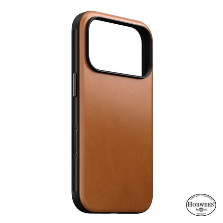 Nomad iPhone 17 Pro/iPhone 18 Pro Kuori Modern Leather Case Horween Saddle