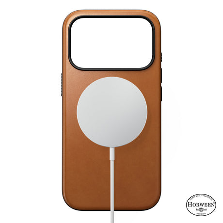 Nomad iPhone 17 Pro/iPhone 18 Pro Kuori Modern Leather Case Horween Saddle