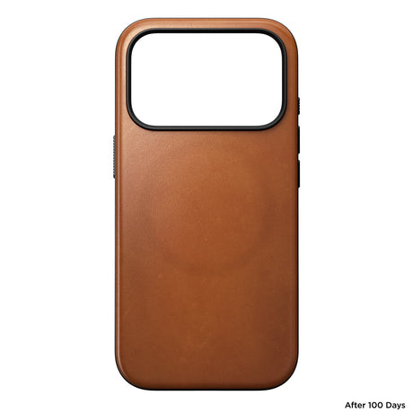 Nomad iPhone 17 Pro/iPhone 18 Pro Kuori Modern Leather Case Horween Saddle