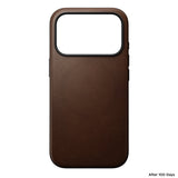 Nomad iPhone 17 Pro/iPhone 18 Pro Kuori Modern Leather Case Ruskea