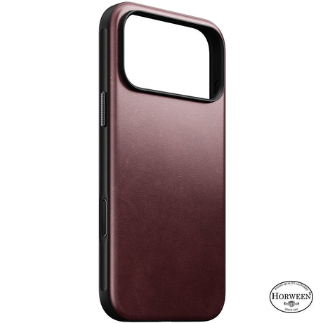 Nomad iPhone 17 Pro Max/iPhone 18 Pro Max Kuori Modern Leather Case Horween Burgundy