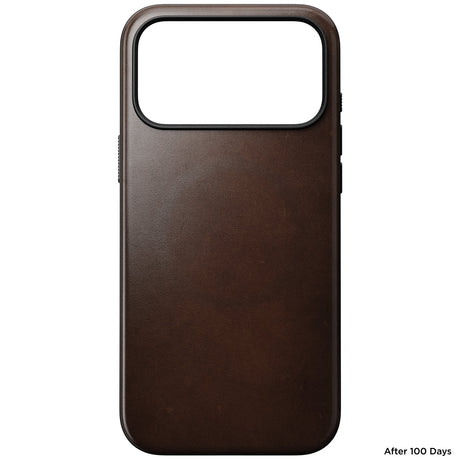 Nomad iPhone 17 Pro Max/iPhone 18 Pro Max Kuori Modern-nahkakotelo Horween Rustic Brown
