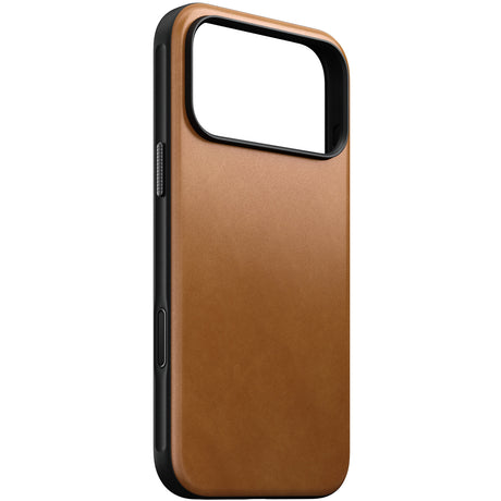 Nomad iPhone 17 Pro Max/iPhone 18 Pro Max Kuori Modern Leather Case English Tan