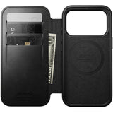 Nomad iPhone 17 Pro/iPhone 18 Pro Kotelo Modern Leather Folio Horween Musta