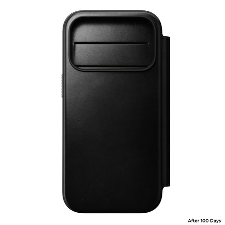 Nomad iPhone 17 Pro/iPhone 18 Pro Kotelo Modern Leather Folio Horween Musta
