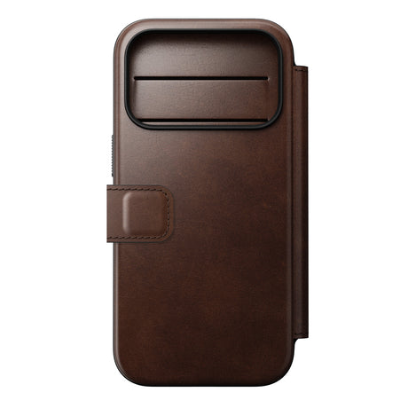 Nomad iPhone 17 Pro/iPhone 18 Pro Kotelo Modern Leather Folio Horween Rustic Brown