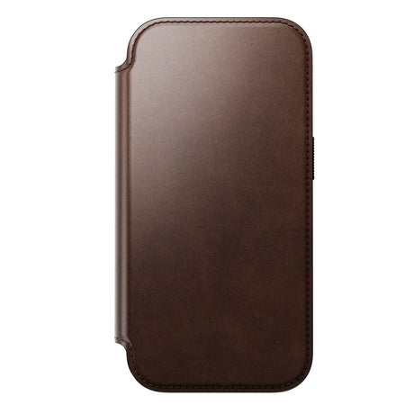 Nomad iPhone 17 Pro/iPhone 18 Pro Kotelo Modern Leather Folio Horween Rustic Brown