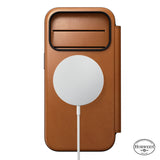 Nomad iPhone 17 Pro/iPhone 18 Pro Kotelo Modern Leather Folio Horween Saddle