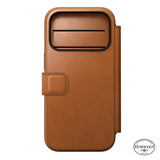 Nomad iPhone 17 Pro/iPhone 18 Pro Kotelo Modern Leather Folio Horween Saddle
