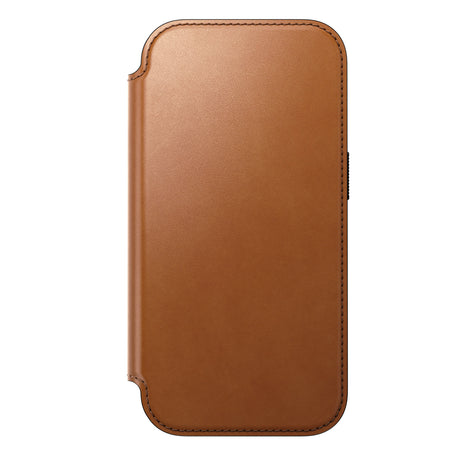 Nomad iPhone 17 Pro/iPhone 18 Pro Kotelo Modern Leather Folio Horween Saddle