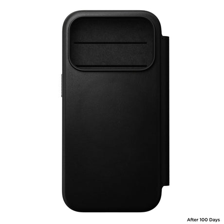 Nomad iPhone 17 Pro/iPhone 18 Pro Kotelo Modern Leather Folio Musta