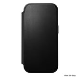 Nomad iPhone 17 Pro/iPhone 18 Pro Kotelo Modern Leather Folio Musta