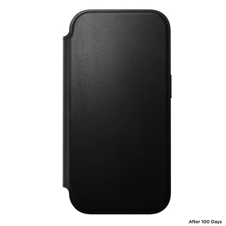 Nomad iPhone 17 Pro/iPhone 18 Pro Kotelo Modern Leather Folio Musta