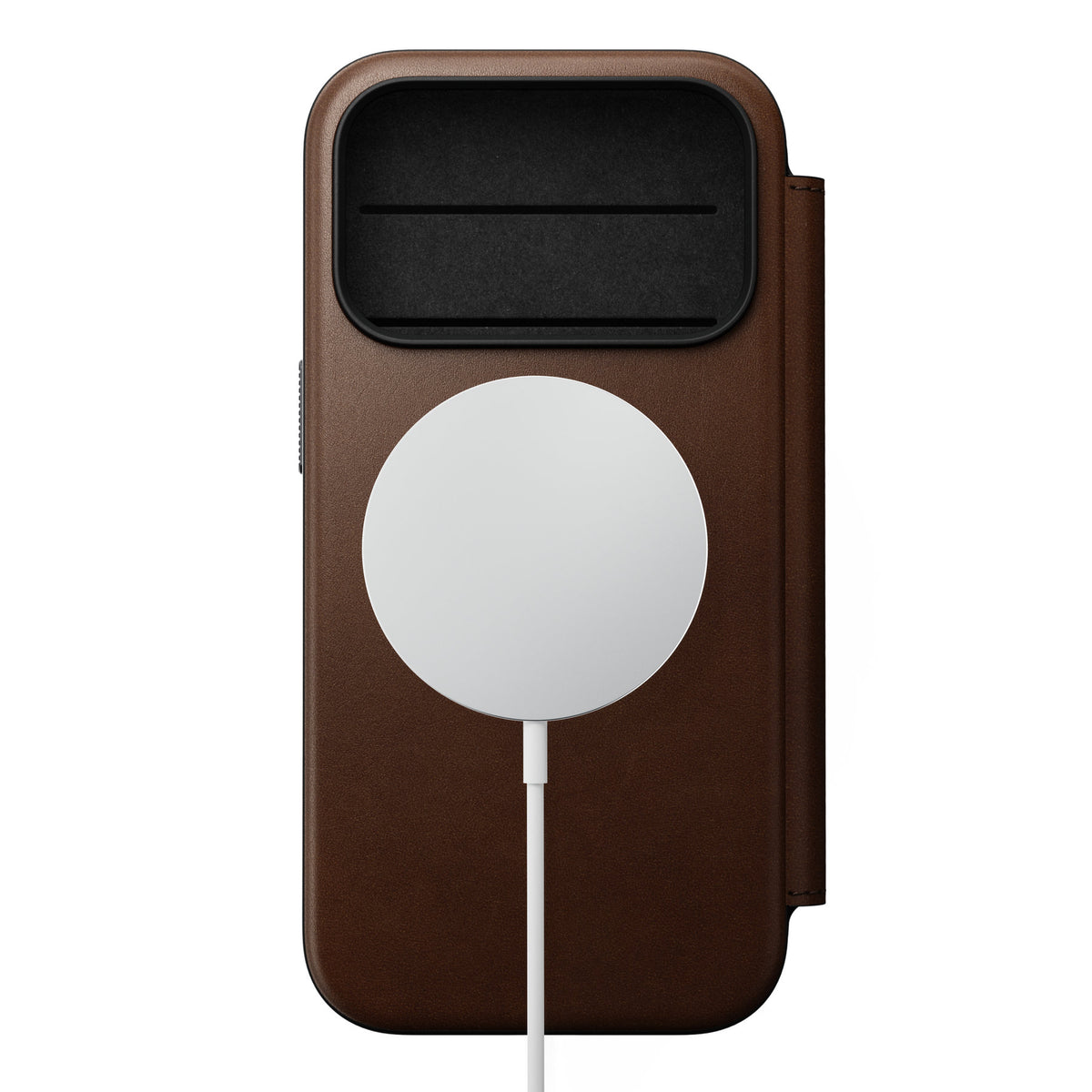 Nomad iPhone 17 Pro/iPhone 18 Pro Kotelo Modern Leather Folio Ruskea