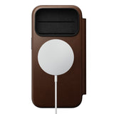 Nomad iPhone 17 Pro/iPhone 18 Pro Kotelo Modern Leather Folio Ruskea